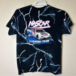 Nascar Black and White Short Sleeve Tees with Dynamic Design